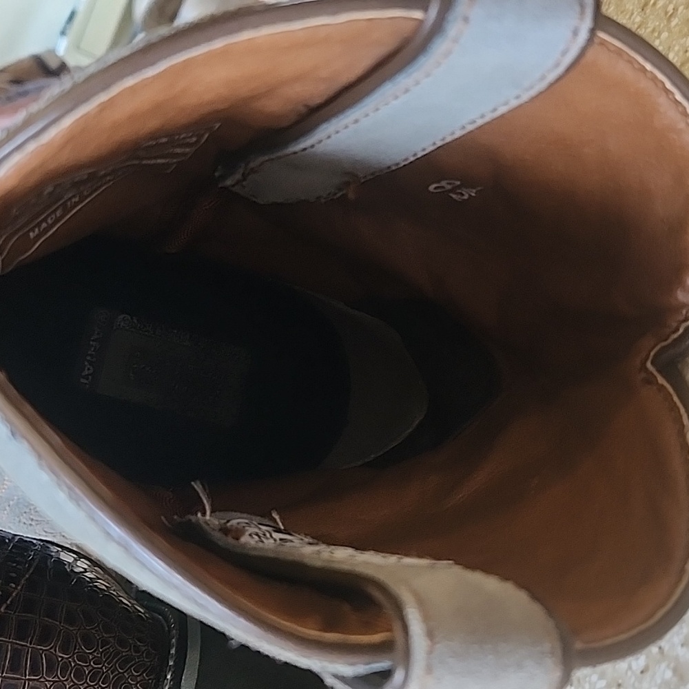 Ariat FATBABY Crock Print Western Boots Size 8.5B - Picture 6 of 12